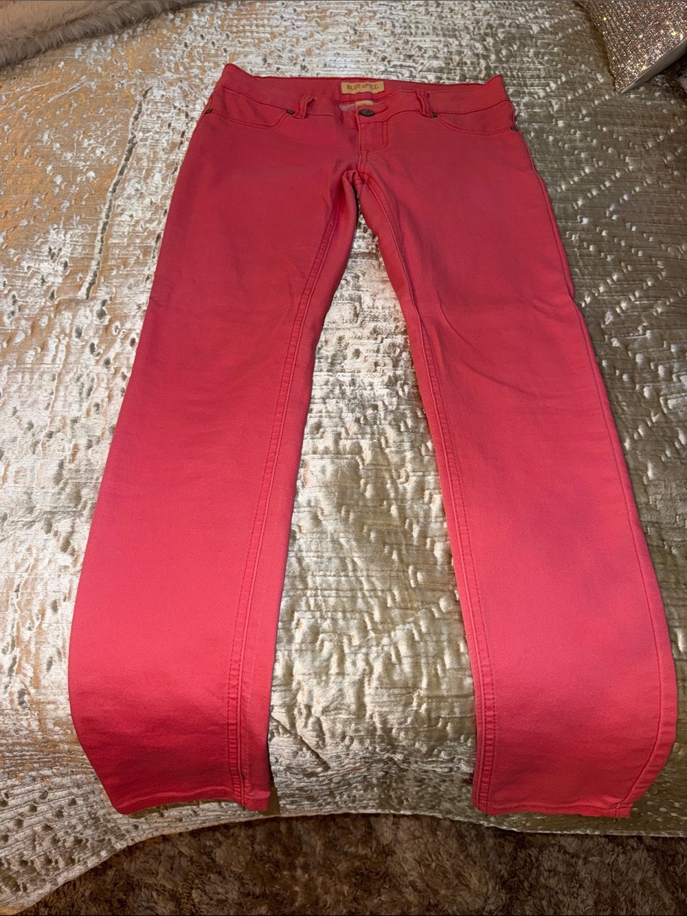 Women’s Coral Pink Slim Fit stretch  Jeans